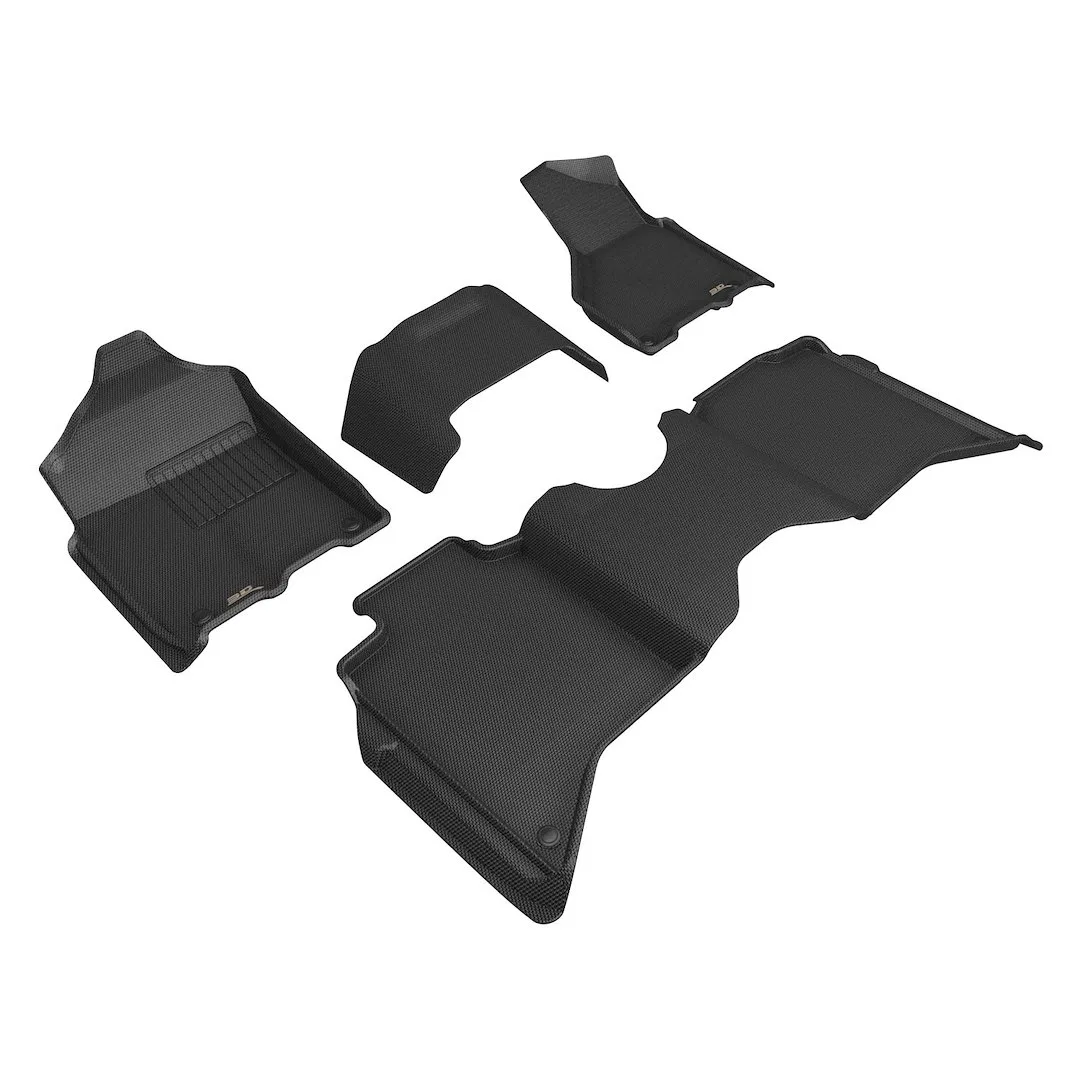L1DG03601509 – 3D MATS/U-AC Floor Liner, Black Custom Fit Raised Edge Thermoplastic Rubber Of Carbon Fiber Texture 4 ...
